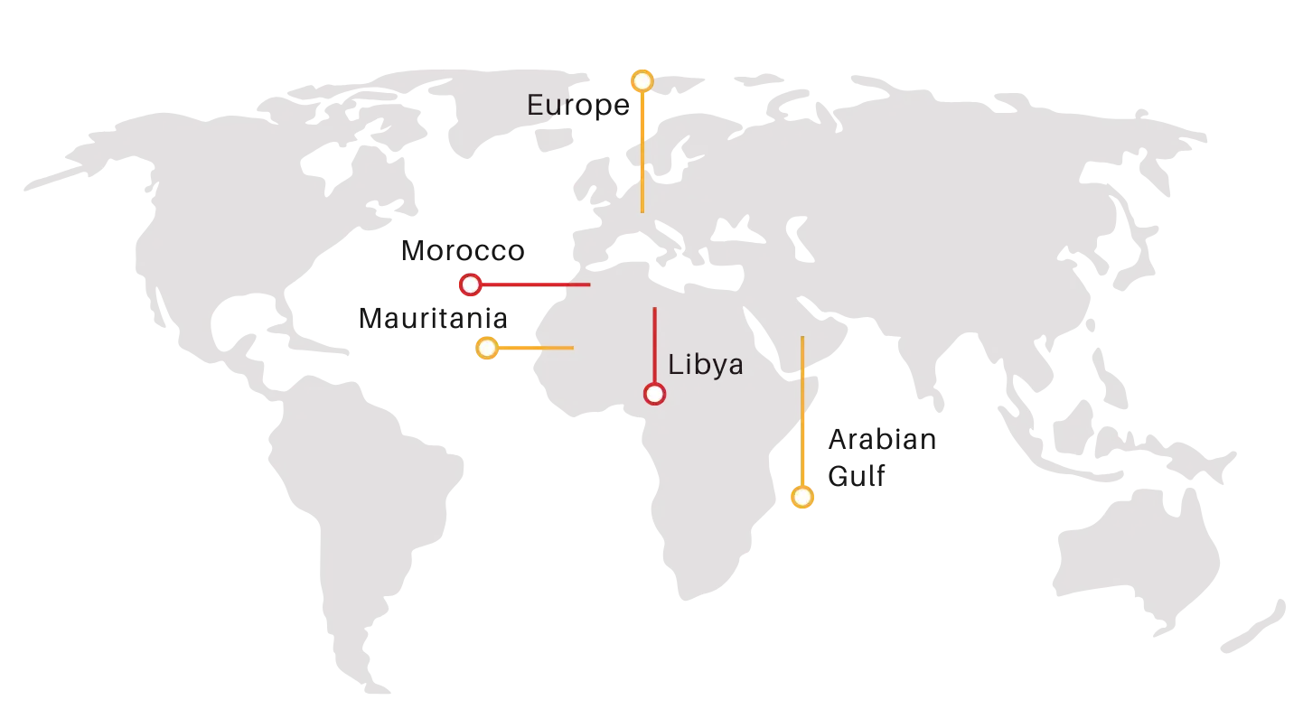 KOFAN Geographic Presence Map